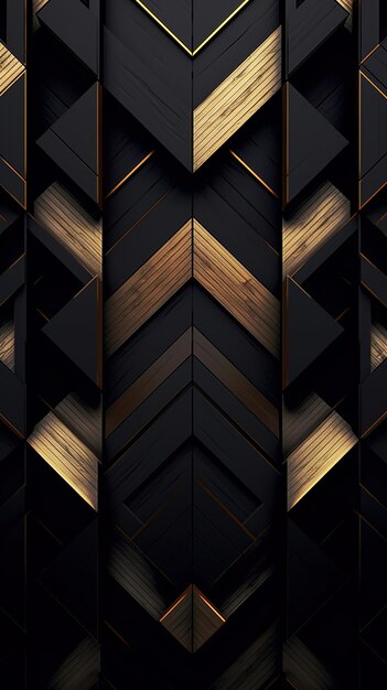 Geometric wooden design