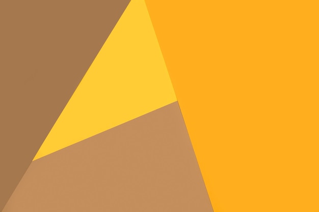 Geometric yellow and brown paper background