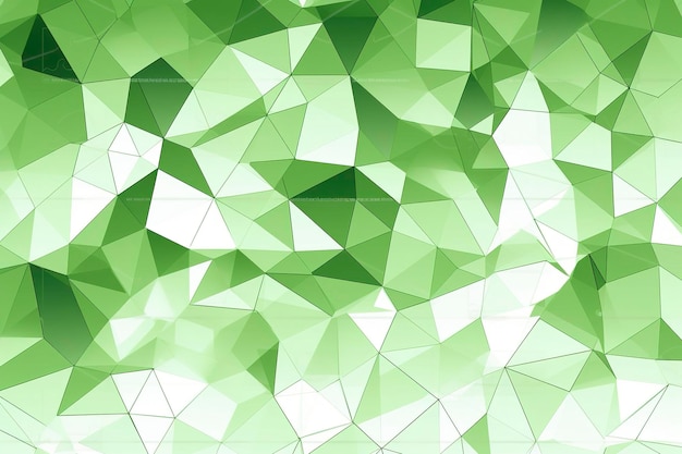 Geometrical network background green on white background AI Generative