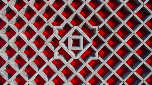 Photo geometrical pattern on red fort