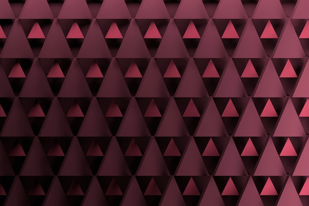 Geometrisch driehoekspatroon in donkerpaars. Achtergrond met driehoekige herhalende vormen.