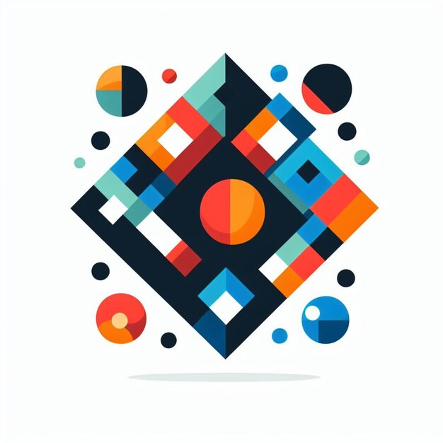 Geometrisch en abstract logo-ontwerp