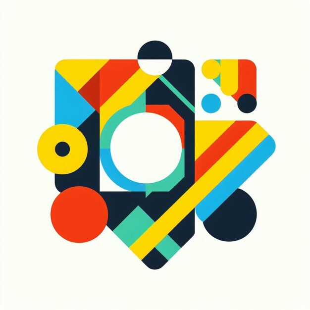 Geometrisch en abstract logo-ontwerp