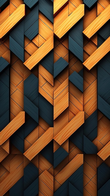 Geometrisch houten ontwerp