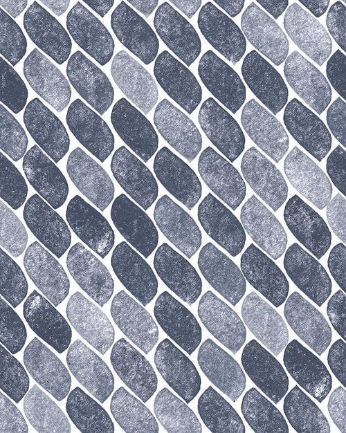 Geometrisch patroon in het bot met de techniek van stempel, schimmel, blauw