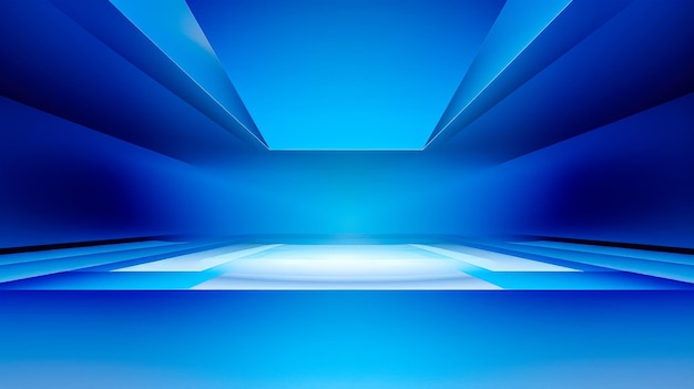 Geometrische achtergrond met blauwe panelen en witte lijnen Abstract Art Design Concept