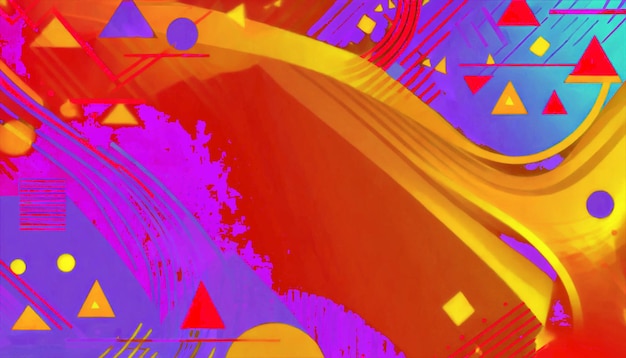 Geometrische achtergrond van Memphis met abstracte vormen