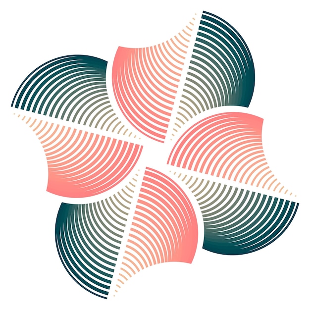 Geometrische bloem png abstract bloemig grafisch ontwerp