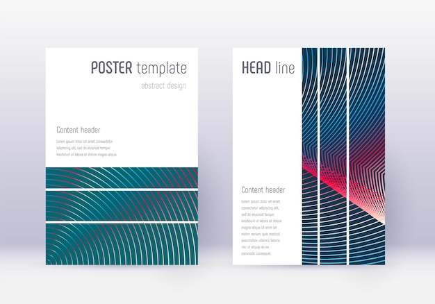 Geometrische cover ontwerpsjabloon set Rode abstract
