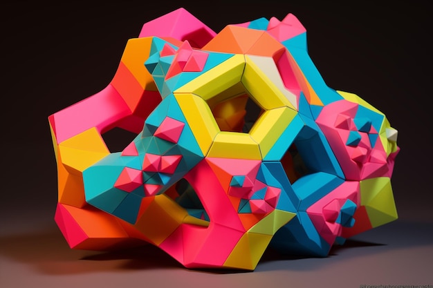 Geometrische d abstractie van geometrische vormen kleur achtergrond met vormen.