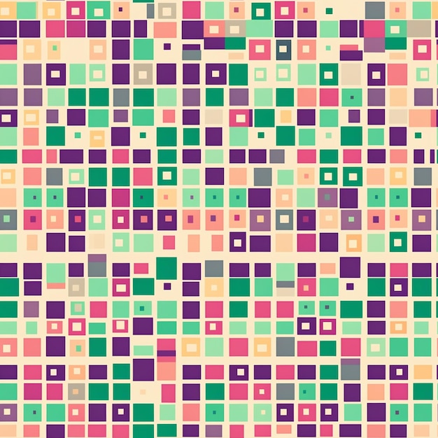 Geometrische pixelpatroonachtergrond Stralend neonpatroon Symmetrisch ontwerp Betegeld mozaïekpatroon