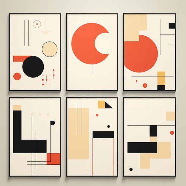 Geometrische posters met minimale afmetingen