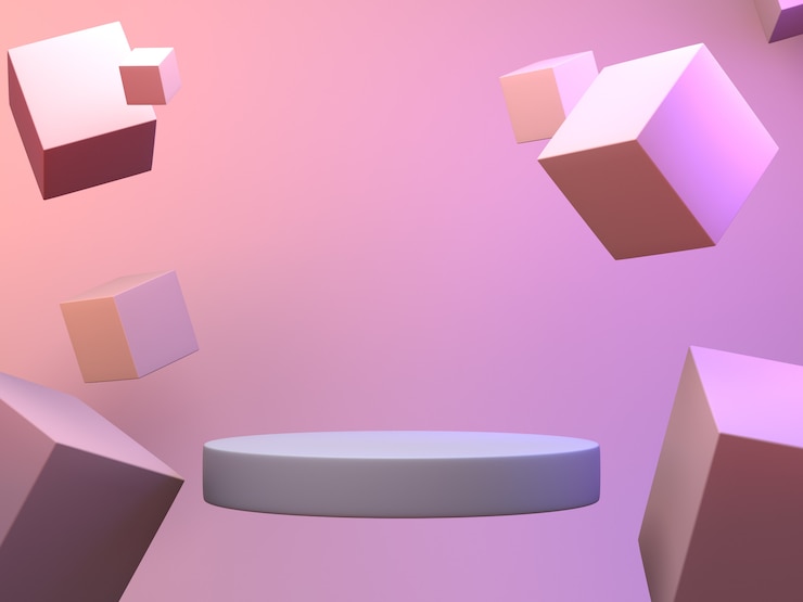 geometrische scène podium.