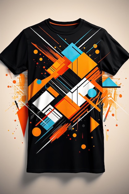Foto geometrische vibes moderne geometrische vormen en patronen voor een slanke uitstraling professionele t-shirt design vector
