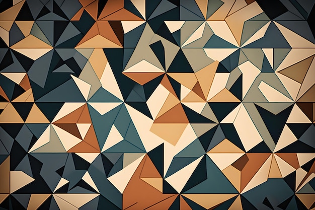 Geometry abstract background in vintage colors Generated AI