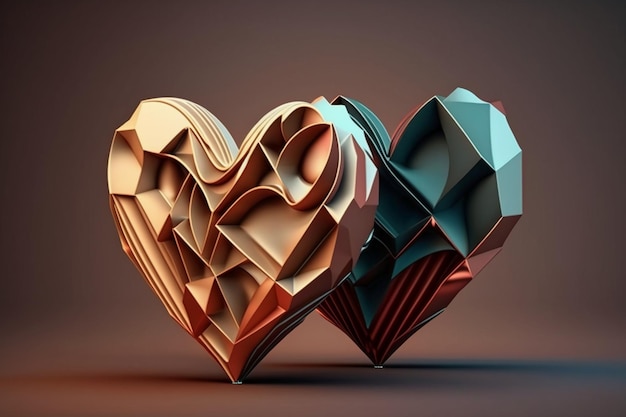 geometry beautiful heart Illustration.