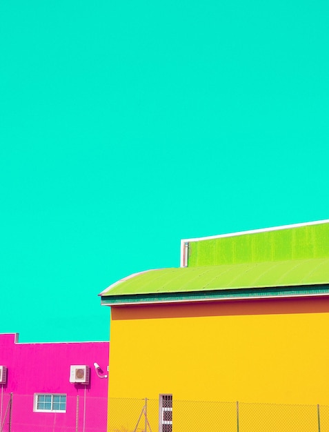 Geometry colorful architecture Stylish wallpaper Summer Minimal concept