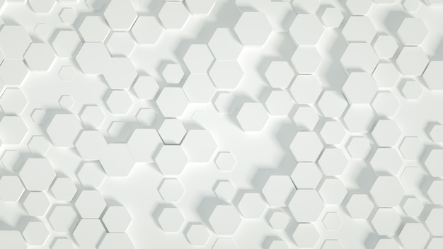 Geometry hexagon background. 3d illustration, 3d rendering.