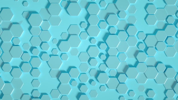 Geometry hexagon background. 3d illustration, 3d rendering.