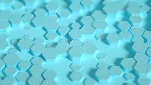 Geometry hexagon background. 3d illustration, 3d rendering.