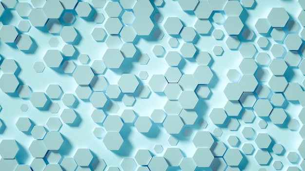 Photo geometry hexagon background. 3d illustration, 3d rendering.