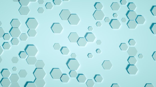 Geometry hexagon background 3d illustration