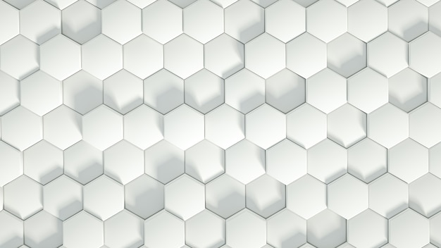 Geometry hexagon background 3d illustration