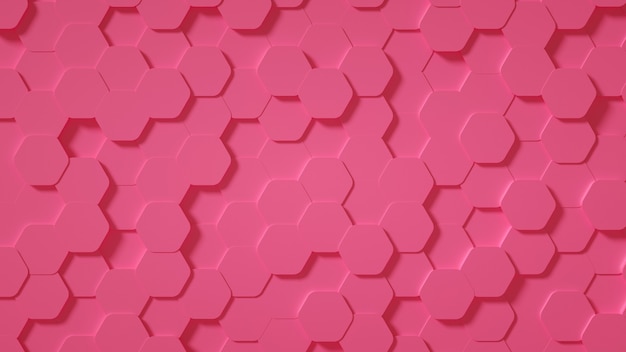 Geometry hexagon background in 3d rendering