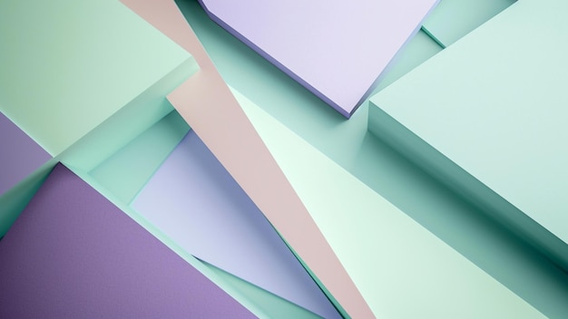 Geometry Soft Lavender and Mint Green Abstract Background