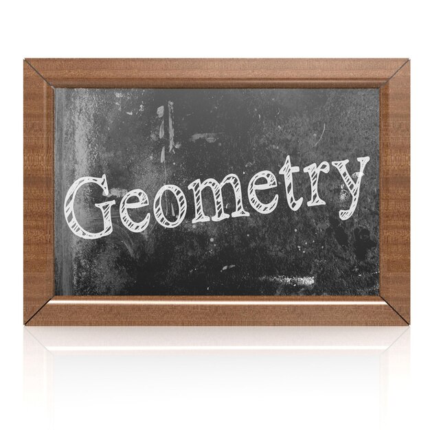 Geometry written on blackboard