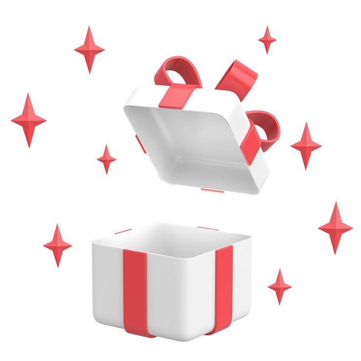 Foto geopende geschenkdoos 3d geschenkdoos 3d illustratie