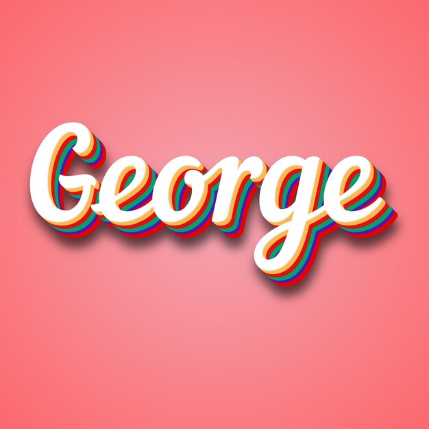 Photo george text effect photo image cool