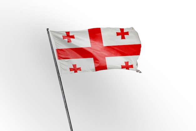 georgia waving flag on a white background image