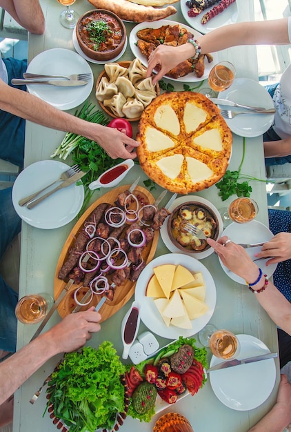 Georgian cuisine food in a restaurant Selective focus