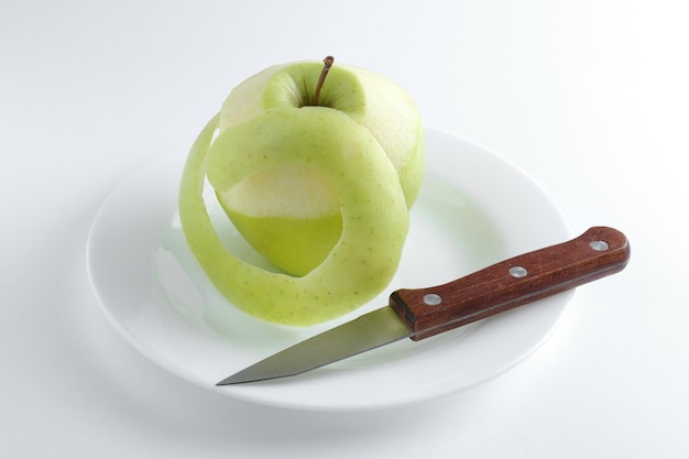 Gepelde groene appel