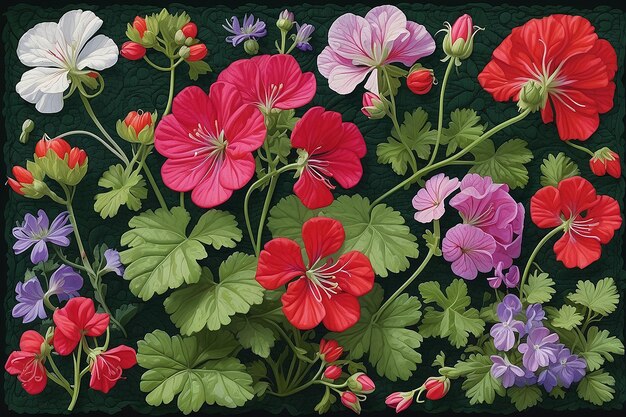 Photo geranium tapestry