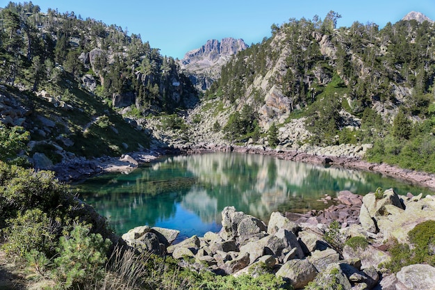 Gerber valley in summer, national park of AigÃÂÃÂ¼estortes and Estany of Sant Maurici.