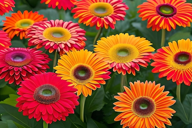 Gerbera Daisies in bold shades of red