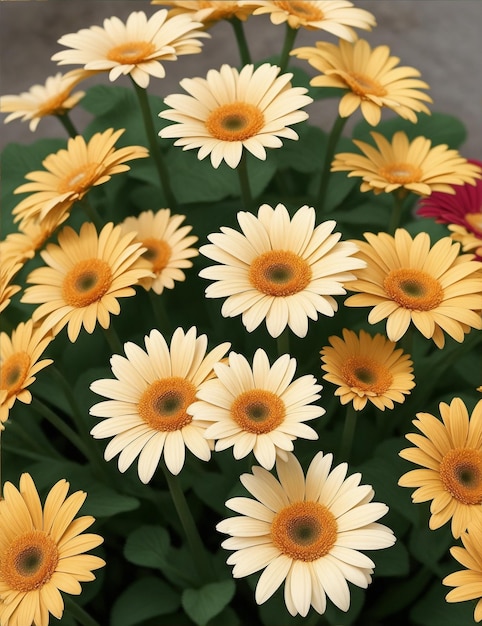 Gerbera daisy flowers image generated using AI