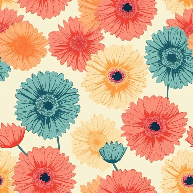 Gerbera Vector Pattern A Seamless Design