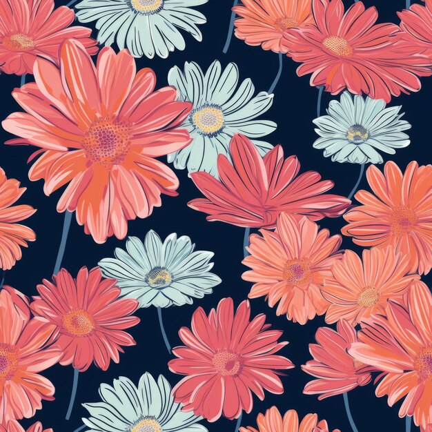 Gerbera Vector Pattern A Seamless Design