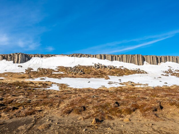 Gerduberg column wall nature of phenomenon structure of basalt stone in iceland