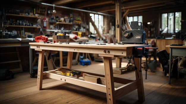 Foto gereedschap op een tafel in een kamer