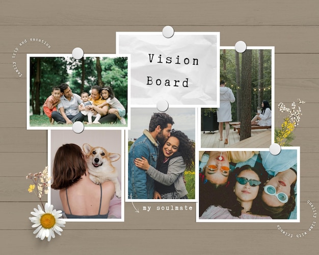 gerenderde foto's van familie collage sjablonen