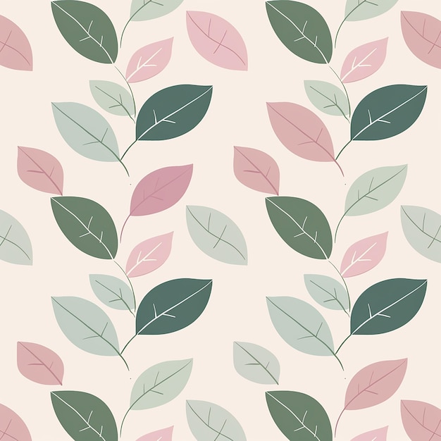 gerenderde foto's van getekend patroon van bladeren en bloemen op witte achtergrond