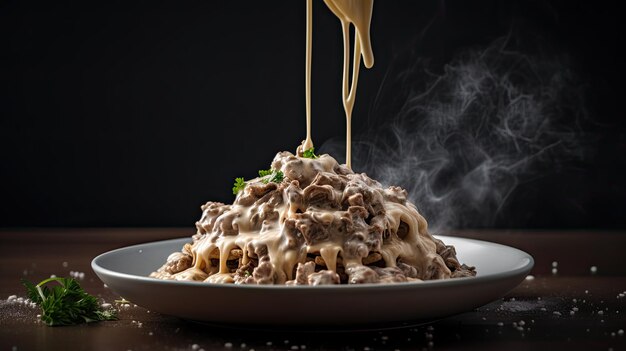 German Beef stroganoff generative ai