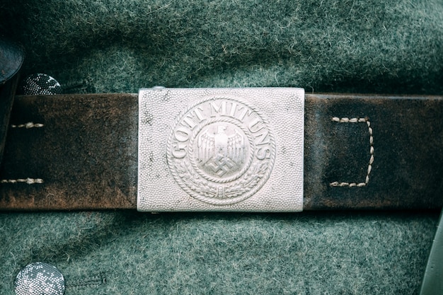 Photo german belt clasp during the second world war