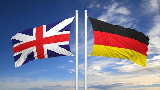 ドイツとイギリスの旗