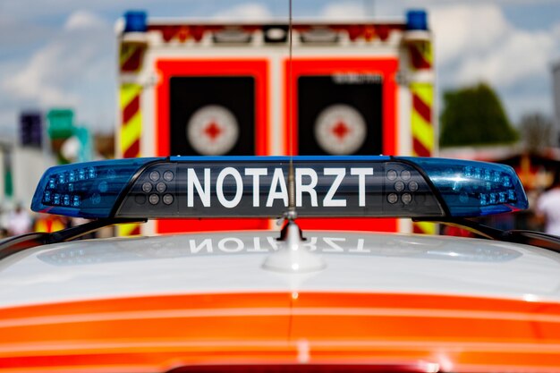 A german emergency medical vehicle in treuchtlingen bavaria germany notarzt transplation emergency doctor