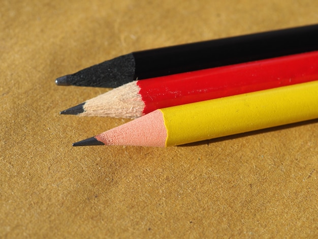 鉛筆で作られたドイツのドイツ国旗